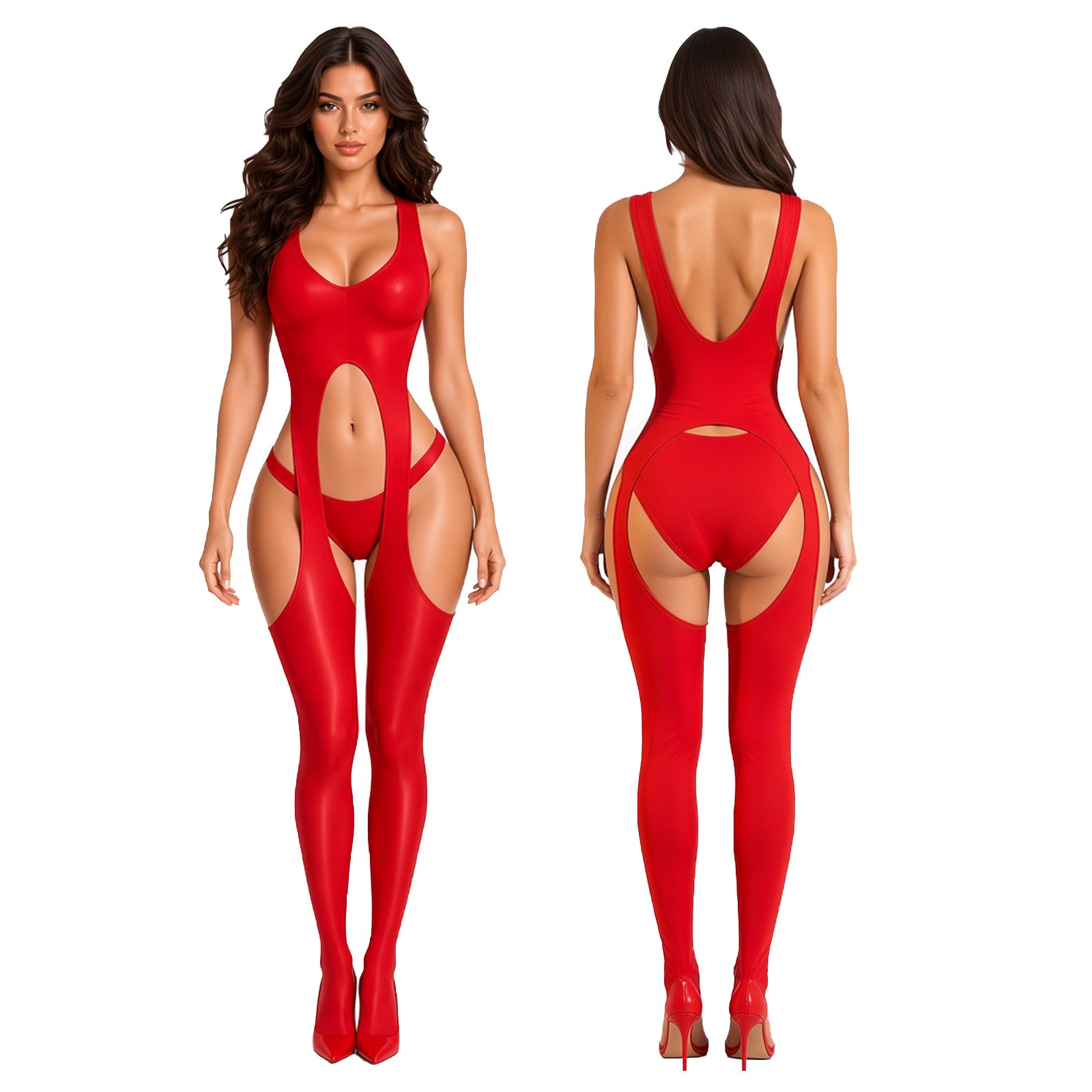Christmas Stocking Hanging - Women Red Underwear Sexy Christmas Tights