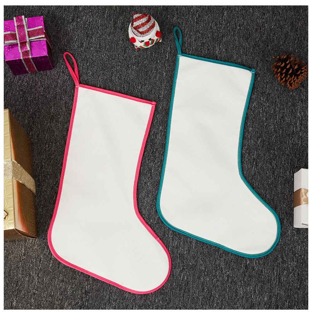 Christmas Stocking Hanging - 10 pcs Christmas Stockings Sublimation Blank