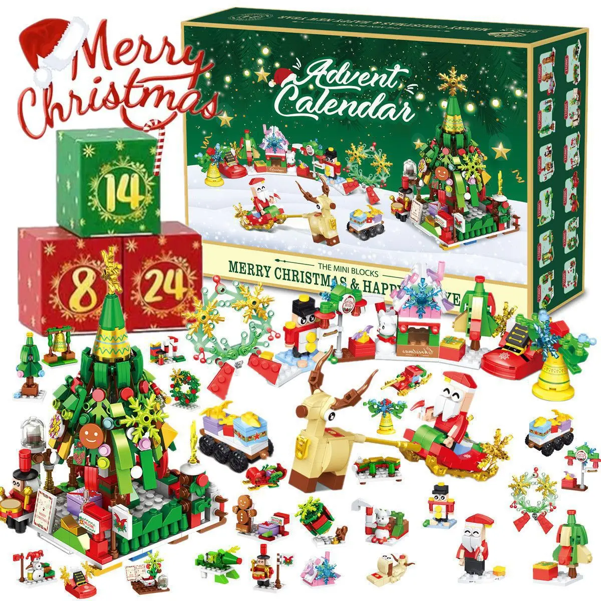 Lego Set Technic - New 24Years Christmas building block toy