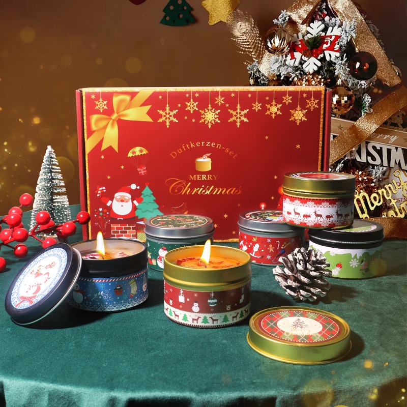 Xmas Soy Wax Scented Candle Gi - огляд і ціна Holiday Candle Set