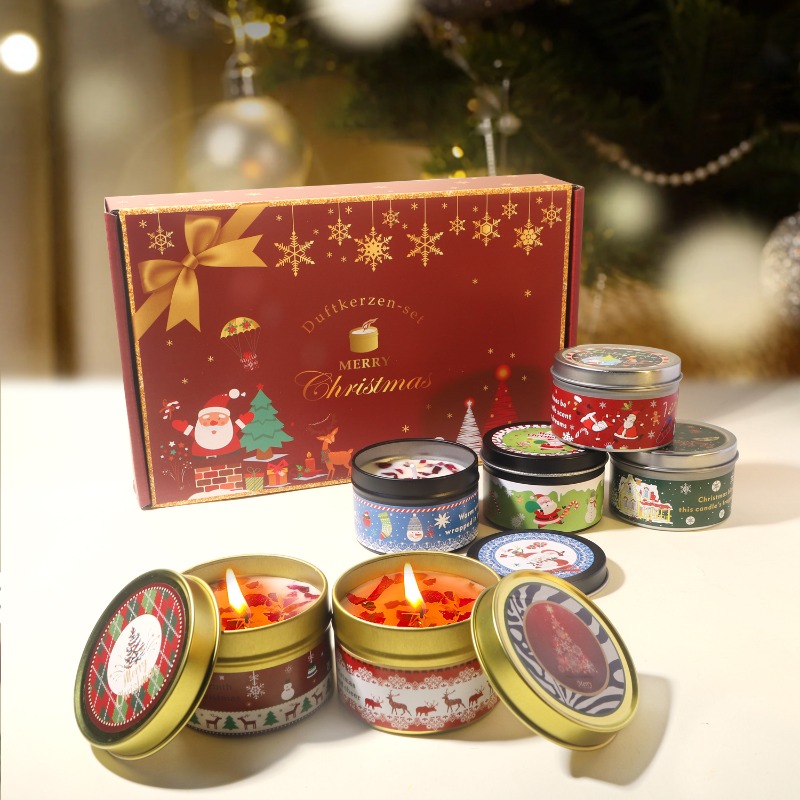 Xmas Soy Wax Scented Candle Gi - огляд і ціна Holiday Candle Set
