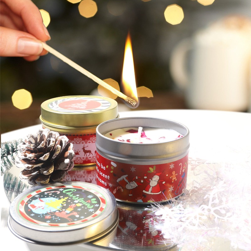 Xmas Soy Wax Scented Candle Gi - огляд і ціна Holiday Candle Set
