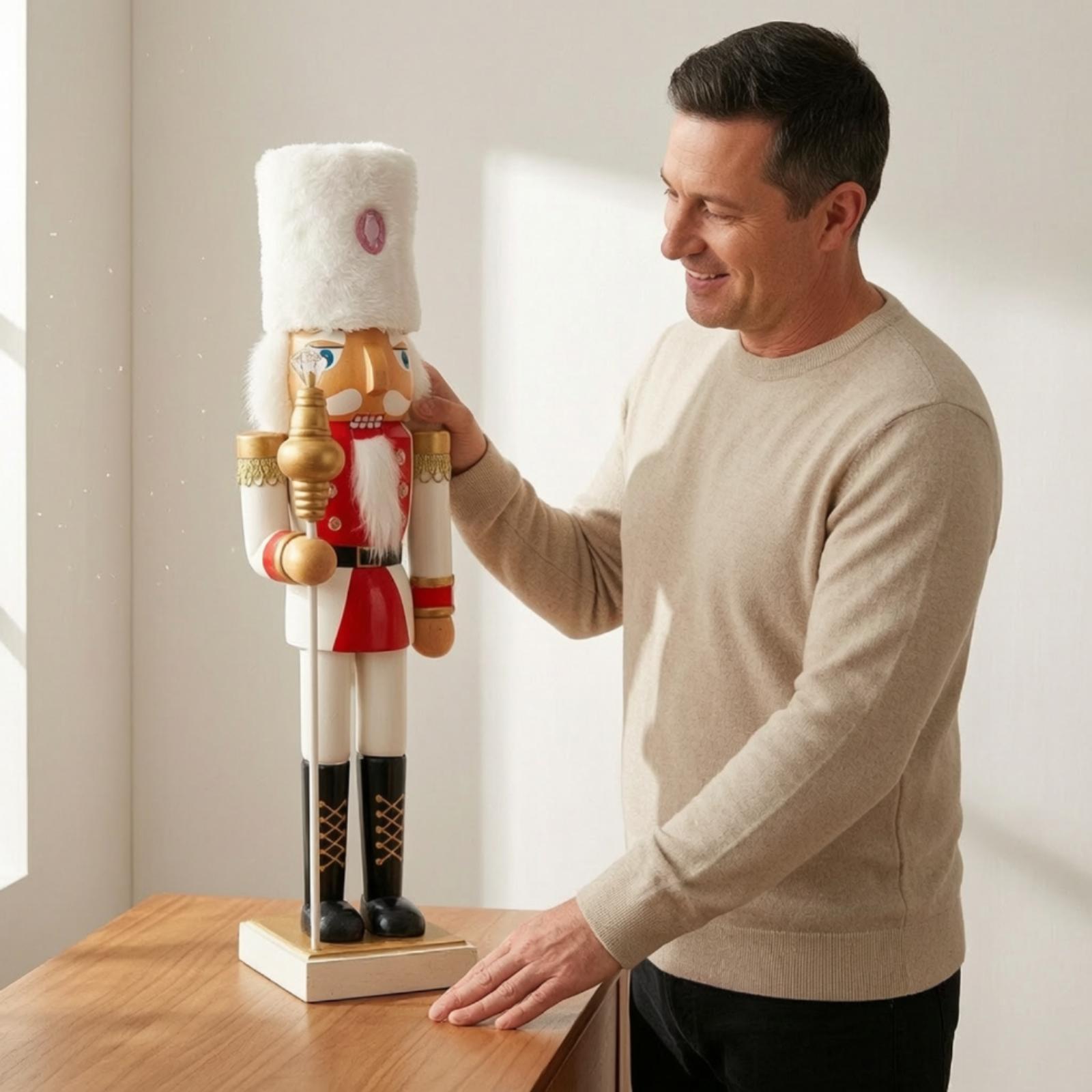 50 Cm Wooden Nutcracker Figuri - огляд і ціна Nutcracker Figurine
