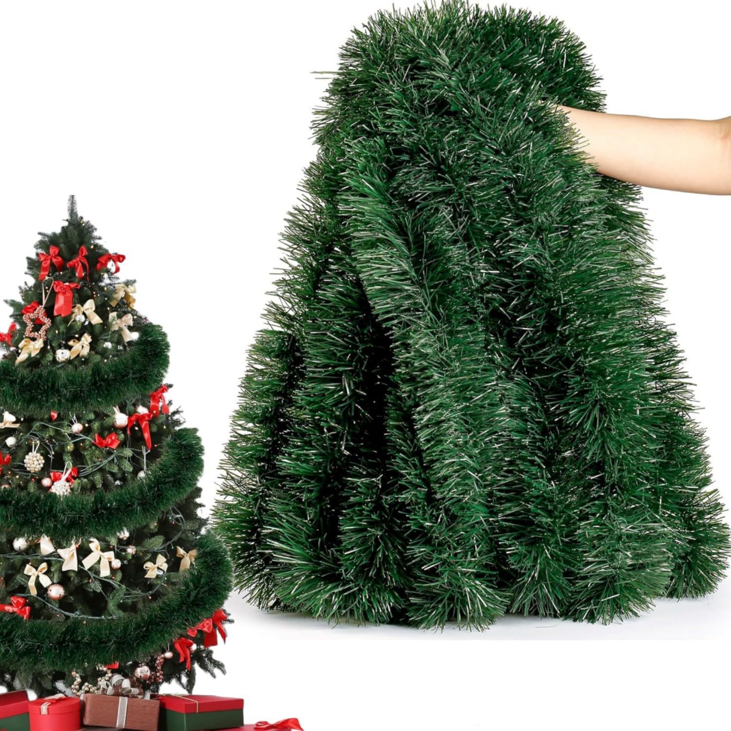 6/14M Christmas Tinsel Garland - огляд і ціна Tinsel Garland Decoration