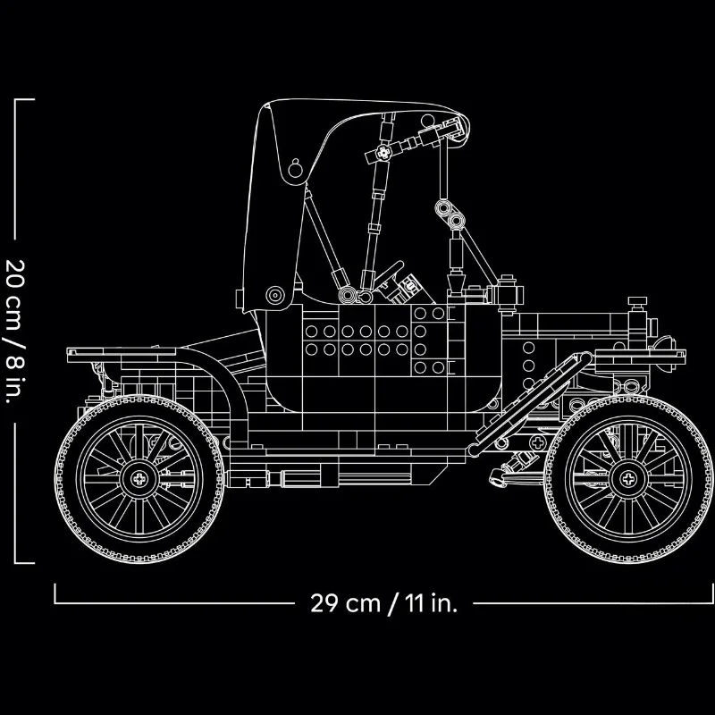 1060pcs Vintage Model T Car Bu - огляд і ціна Lego Set Technic