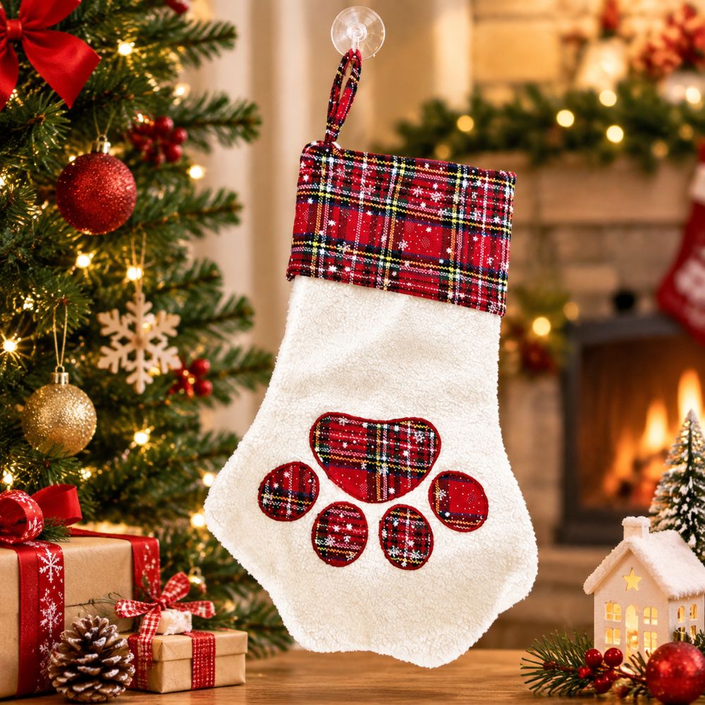 Xmas Gifts Paw Print Christmas - огляд і ціна Christmas Stocking Hanging