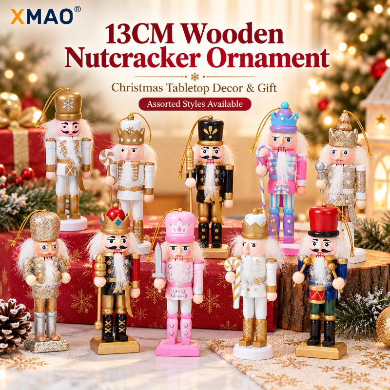 13CM Glitter Wooden Nutcracker - огляд і ціна Nutcracker Figurine