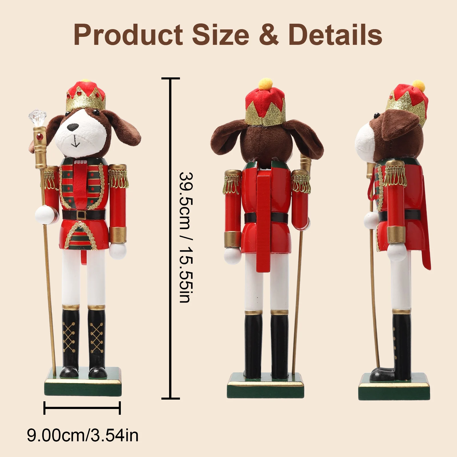 Dog Shaped Christmas Nutcracke - огляд і ціна Nutcracker Figurine